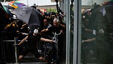 Protestas Honkonge minint perdavimo Kinijai metines