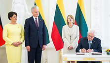 Diana Nausėdienė, Gitanas Nausėda, Elke B&uuml;denbender, Frankas Walteris Steinmeieris