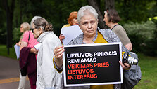 Protestas prie Užsienio reikalų ministerijos