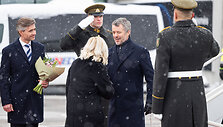 Danijos karaliaus ir karalienės pasitikimas Vilniaus oro uoste
