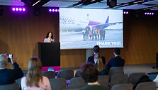 Wizz Air spaudos konferenciją Vilniaus oro uosto konferencijų centre