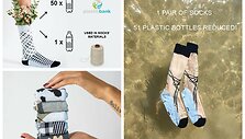 Kojinės i&scaron; perdirbto plastiko