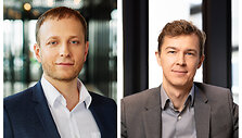 &bdquo;Telia&ldquo; verslo produktų ir kainodaros vadovas Giedrius Jasonas ir smulkaus ir vidutinio verslo vadovas Vygintas Domarkas