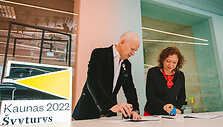 &bdquo;Kaunas 2022&rdquo; vadovė Virginija Vitkienė ir &bdquo;&Scaron;vyturys-Utenos alaus&ldquo; vadovas Rolandas Vir&scaron;ilas pasira&scaron;o bendradarbiavimo sutartį.
