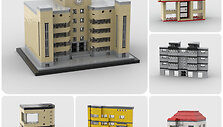 Roko Mik&scaron;iūno i&scaron; &bdquo;Lego&ldquo; detalių sukonstruoti modernistiniai pastatai