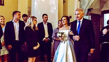 Paulos U&scaron;ackaitės ir Jono Urbono vestuvių akimirka