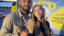 Klaipėdos pilies džiazo festivalyje susižadėjusi pora Ihoris ir Larisa