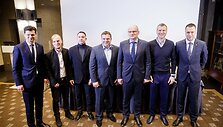 Lietuvos futbolo rinktinės naujų trenerių pristatymas