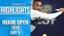 djokovic-advances-kyrgios-entertains-the-miami-crowd-miami-open-2019-day-5-highlights