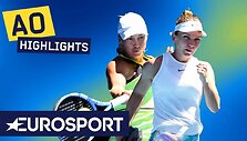 simona-halep-vs-yulia-putintseva-highlights-australian-open-2020-round-3-eurosport