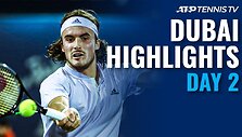 tsitsipas-keeps-winning-evans-ousts-fognini-dubai-2020-highlights-day-2