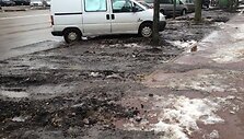 Sunaikinta žalioji zona Kauno Savanorių prospekte