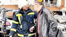 Po Rusijos raketų atakos Odesoje &ndash; gaisras daugiabutyje