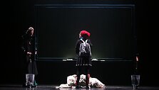 Rolando Kazlo spektaklio &bdquo;Pamoka&ldquo; premjeros akimirka