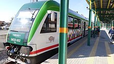 In 2016, after a break of more than 75 years, the first passenger train left Kaunas for Poland (LTG photo)