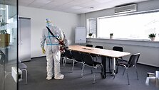 Premise cleaning by steam