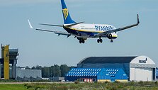 Aircraft landing in Kaunas