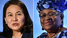Nigerijos atstovė Ngozi Okonjo-Iweala  ir Pietų Korėjos atstovė Yoo Myung-Hee.
