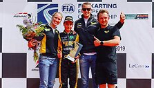 Kartingų lenktynių Sarno trasoje akimirkos