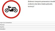 Bandomojo teorijos egzamino klausimas &bdquo;Regitroje&ldquo;