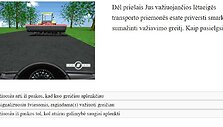 Bandomojo teorijos egzamino klausimas &bdquo;Regitroje&ldquo;