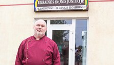 Nauja kavinė &bdquo;Ukrainos skonis Joni&scaron;kyje&ldquo; akimirka