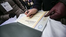 &bdquo;Diplomas už Ačių&ldquo; akimirka