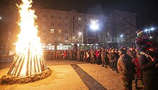 Atminimo laužų uždegimo  akimirka