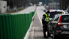Kontrolės postas kelyje Kaunas - Vilnius