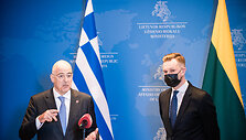 Nikos Dendias ir Gabrielius Landsbergis