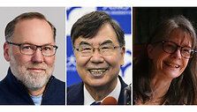 2025 m. medicinos Nobelio premijos laimėtojai Fredas Ramsdellas, Shimonas Sakaguchi, Mary Brunkow 