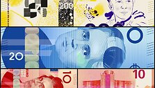 Siūlomų eurų banknotų koliažas