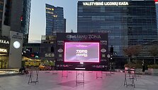 Futbolo fanų zona Europos aik&scaron;tėje Vilniuje