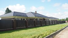 Čerpiniai stogai gyvenamųjų namų kvartale Panevėžyje