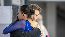 Treneris Dmitrijus Kozlovas su Selina Kaneda