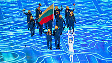 Lietuvos delegacija Pekino olimpinių atidarymo ceremonijoje
