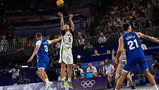 Paryžiaus olimpinių žaidynių 3x3 krep&scaron;inio rungtynės: Lietuva &ndash; Prancūzija