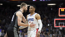 Domantas Sabonis ir Russellas Westbrookas