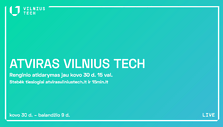 ATVIRAS VILNIUS TECH &ndash; transliacijos anonso vizualas