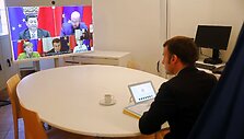 ES lyderių ir Xi Jinpingo videokonferencija