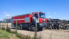 Gaisras įmonės &bdquo;Torgita&ldquo; padangų sandėlyje