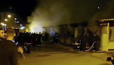 Gaisras &Scaron;iaurės Makedonijos COVID-19 ligoninėje