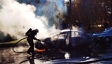 &Scaron;e&scaron;kinėje degė &bdquo;Toyota Prius&ldquo;