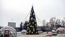 Puo&scaron;iama Panevėžio eglė
