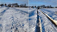 Sniegu užklotas kelias