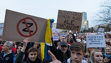 Protestas prie&scaron; karą Slovakijoje
