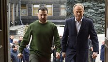 Ukrainos prezidentas Zelenskyy priima Lenkijos ministrą pirmininką Tusk. / Ukraine Presidency/Ukrainian Pre / ZUMAPRESS.com