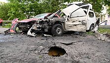 Belgorodo bombardavimo pasekmės. / Mayor of Belgorod City Valentin / via REUTERS