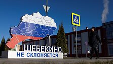 Rusijos prie&scaron;akinė Belgorodo sritis prie&scaron; prezidento rinkimus. / Maxim Shemetov / REUTERS
