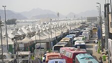 Izraelio ir &bdquo;Hamas&ldquo; karo fone musulmonai pradeda hadžą / Rafiq Maqbool / AP
